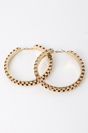 Box Chain Round Hoop Earring 5FAD3